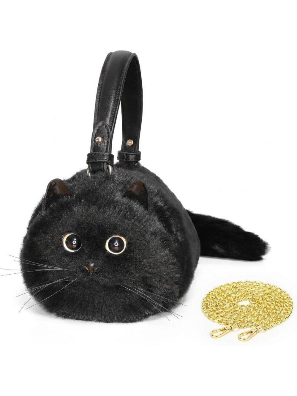 Adorable Cat-Shaped Crossbody Handbag | Soft Plush Purse for Women